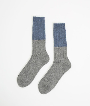 ウールコットンスラブソックス