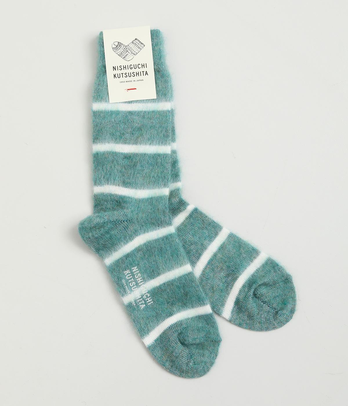 モヘアウールボーダーソックス【シーズンカラー】(トレイルロ―ド-S)