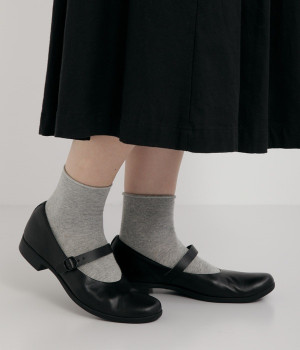 ワンストラップシューズ(ブラック-36)