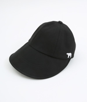ツバ広キャップ(ブラック-ONESIZE)