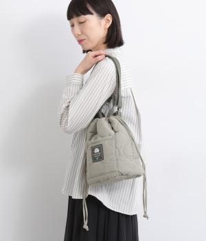 キルティング巾着バッグ