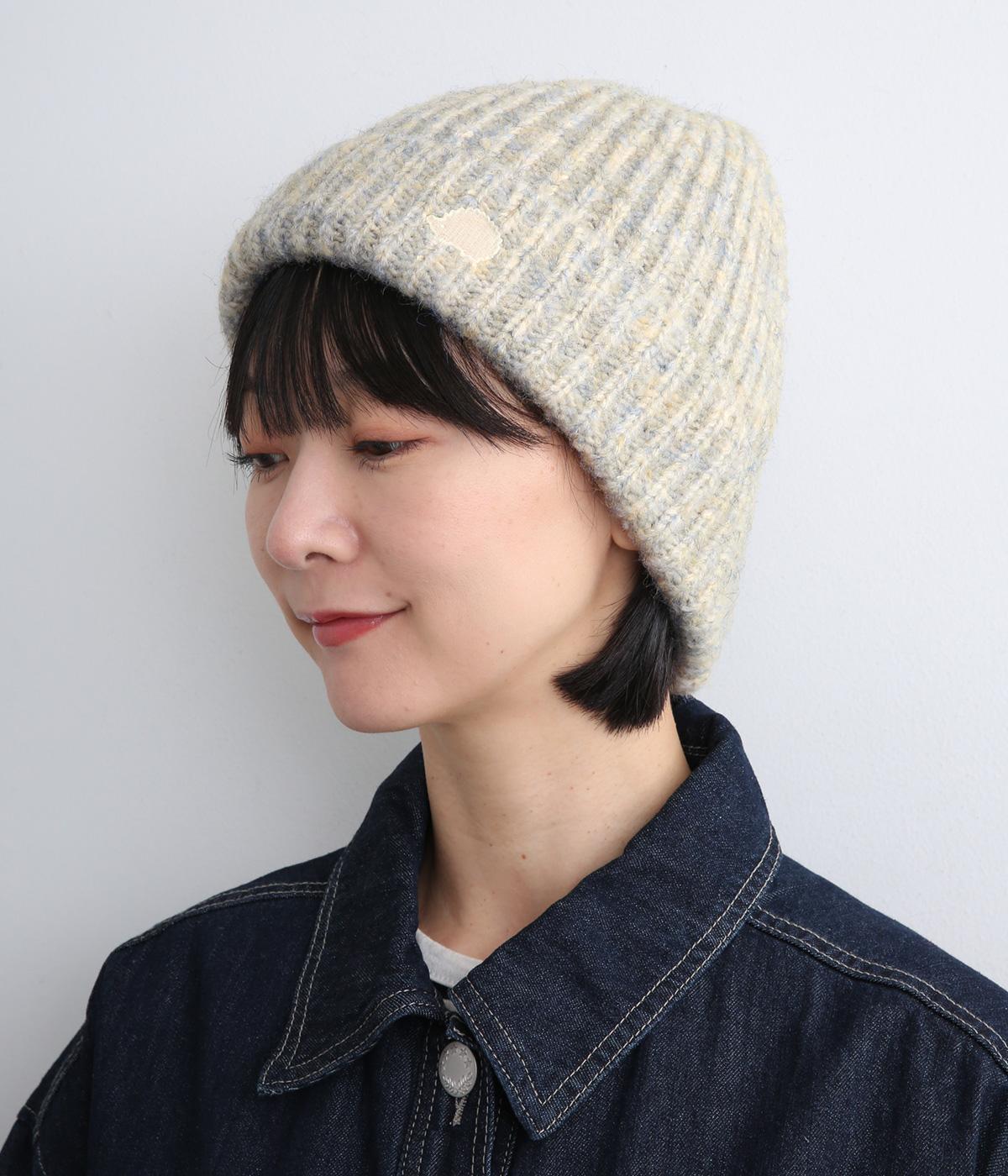 Acne Studios グレー ニット帽 ムーミン刺繍 Acne Studios グレー ニット帽 ムーミン刺繍 Acne Studios グレー