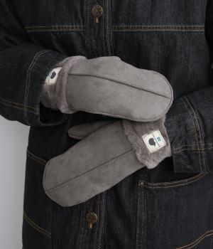 スエード調ミトン