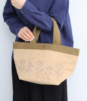 ピーチスキン刺繍トートバッグ