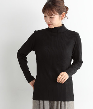 ベーシックニット　リブタートルニット