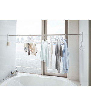 マグネットバスルーム物干し竿ホルダー2個組　タワー