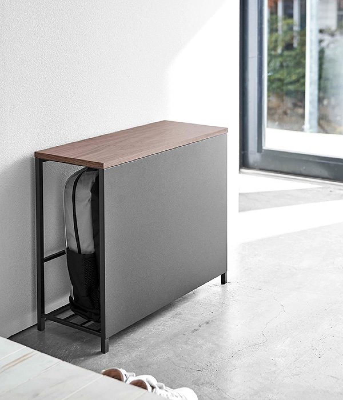 ナスラック玄関収納ベンチ付W1600ベンチユニット付き【展示品送料別