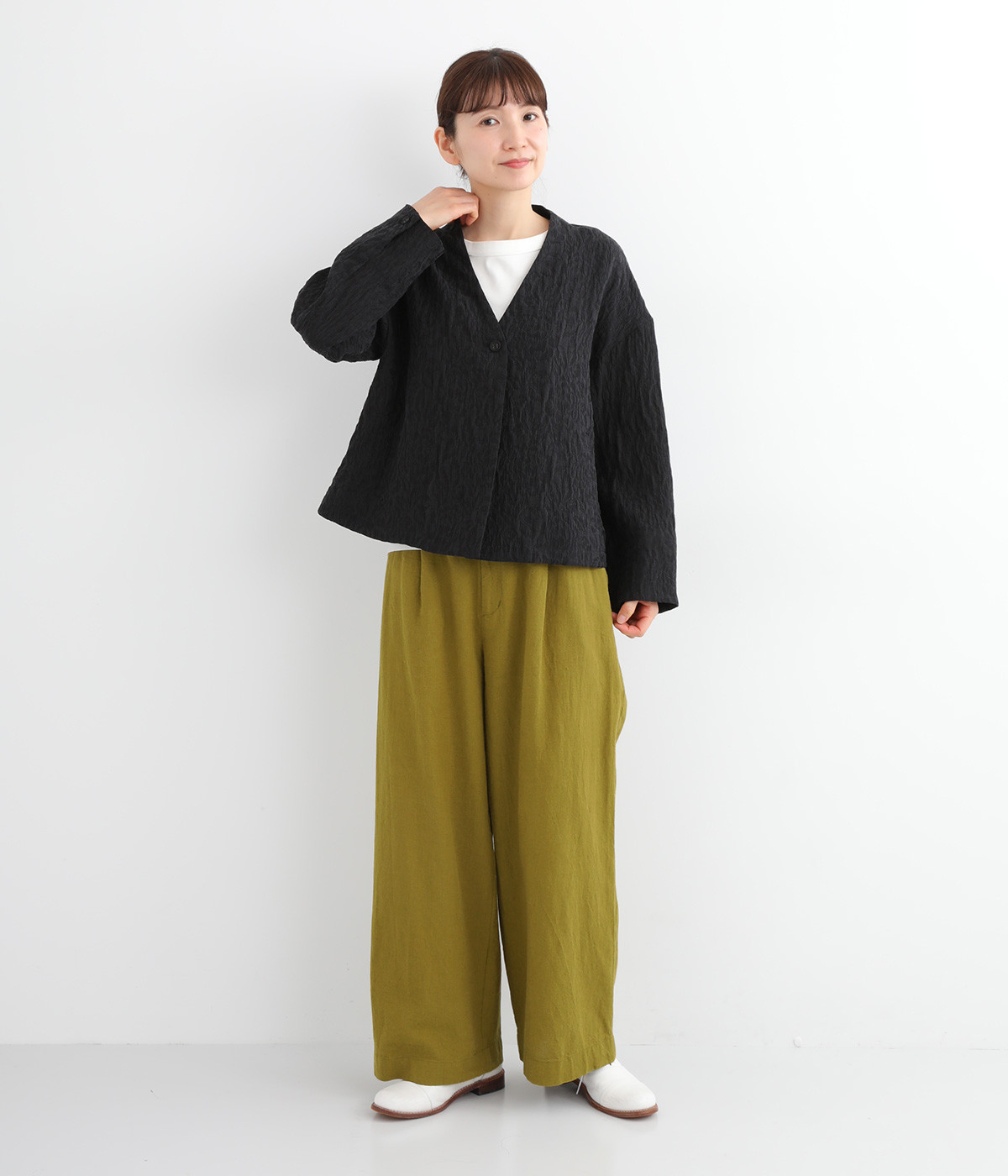 新品タグ付ADIEU TRISTESSE ダブルクロスワンタックテーパードパンツ ダブルクロスワンタックテーパードパンツ｜BIGI online store