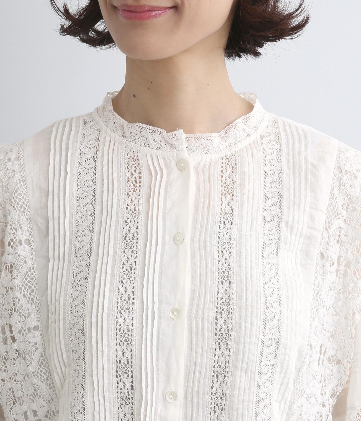 アデュートリステス　インドレースピンタックブラウス インドレースピンタックブラウス（シャツ/ブラウス）｜ADIEU TRISTESSE