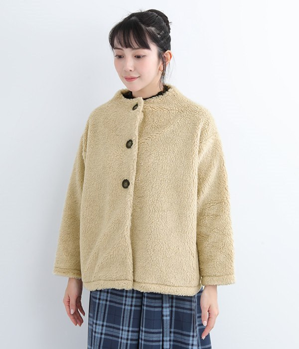 もこもこ いつものモックネックジャケット（mao made）の商品詳細