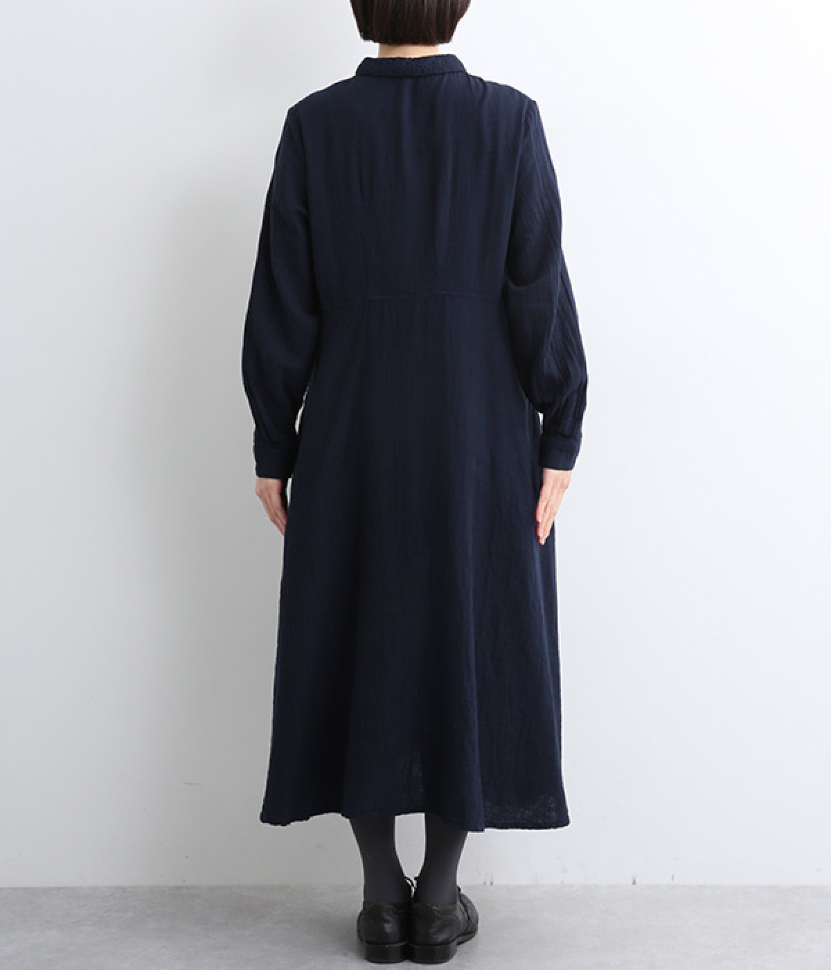 ダブルガーゼ襟刺しゅうシャツワンピース（kinako）の商品詳細