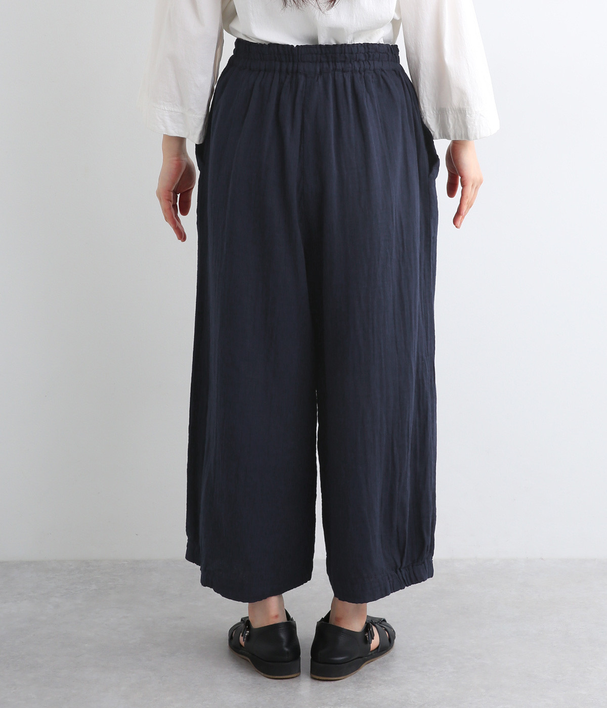 慈雨　パンツ Wガーゼ裾ゴムバルーンパンツ（kinako）の商品詳細