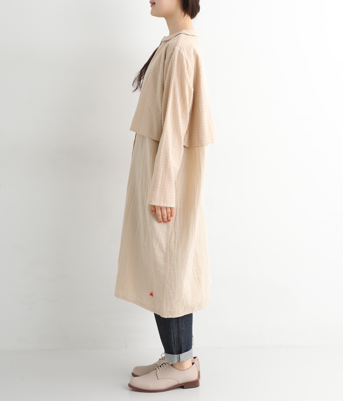 コットンWガーゼボレロワンピース（kinako）の商品詳細