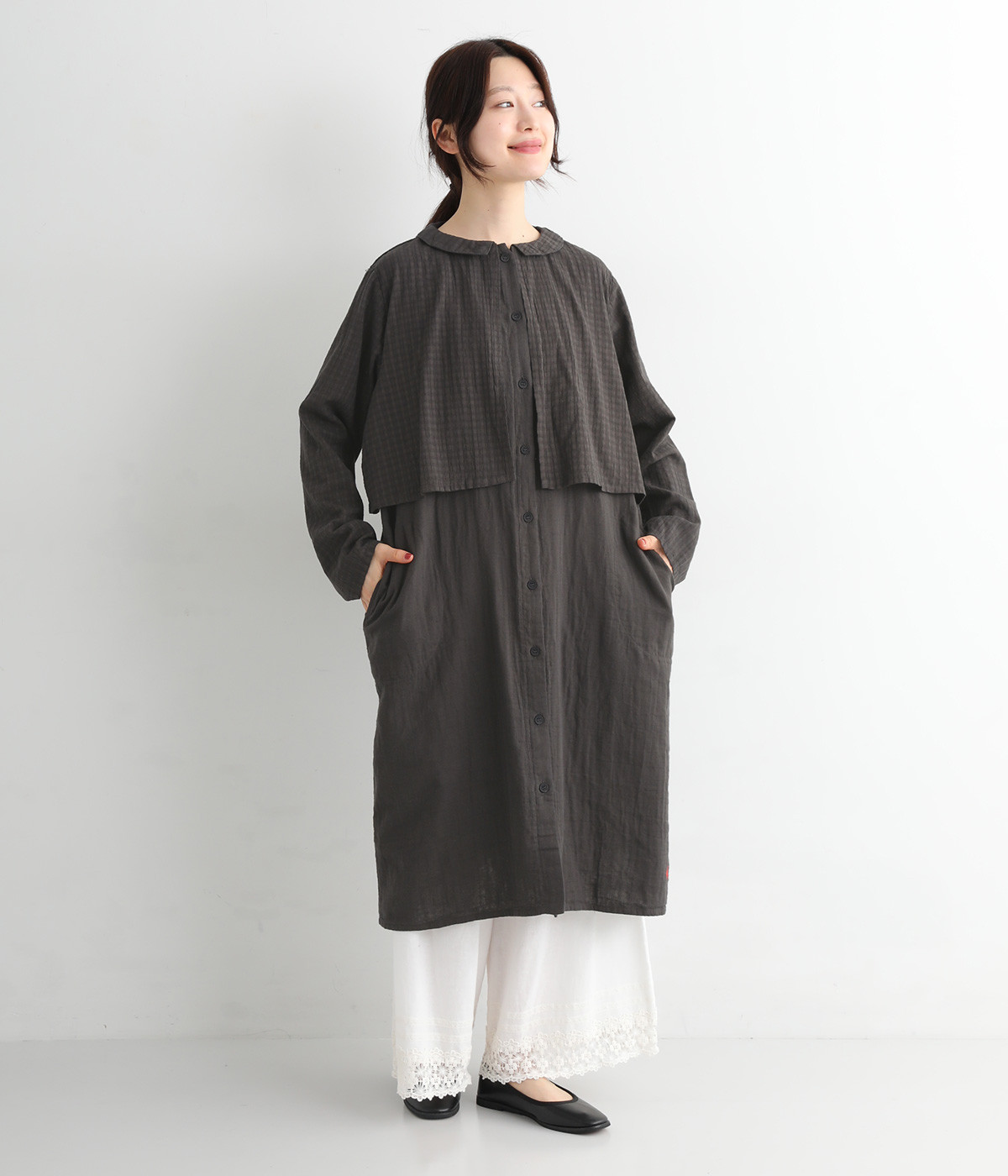 コットンWガーゼボレロワンピース（kinako）の商品詳細