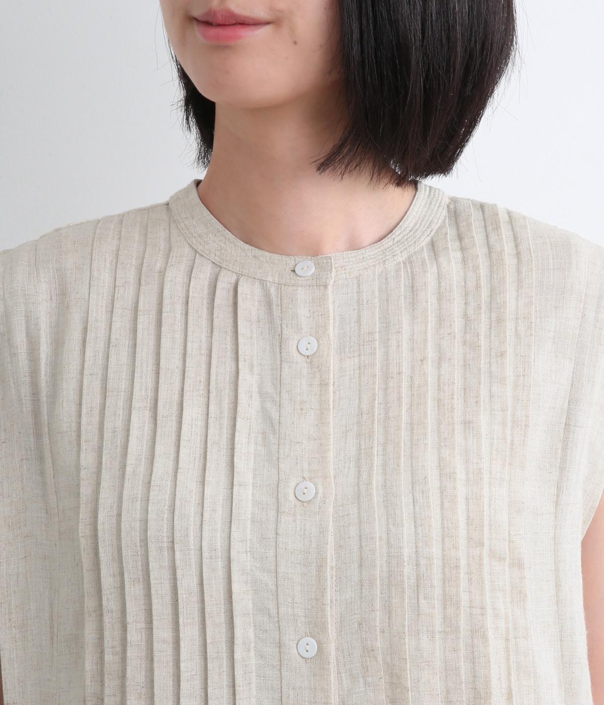 レーヨンリネンスラブ タックワンピース（LOISIR）の商品詳細