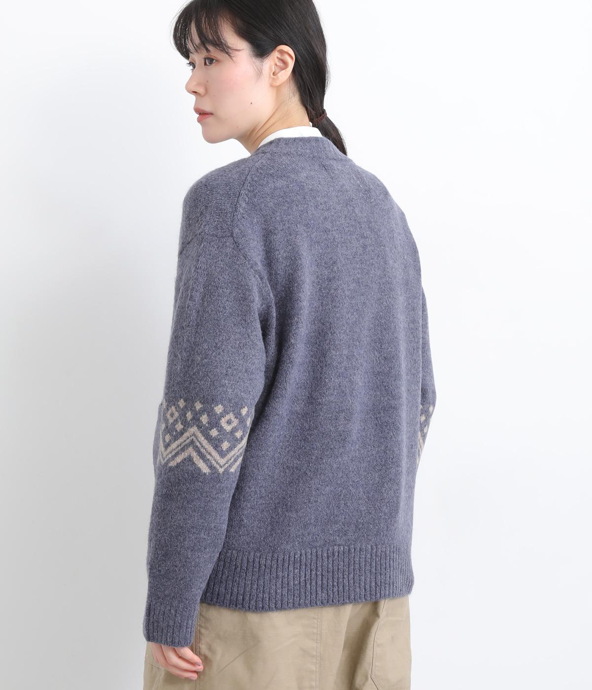 キャメル混風ノルディックニットカーディガン（AUG）の商品詳細