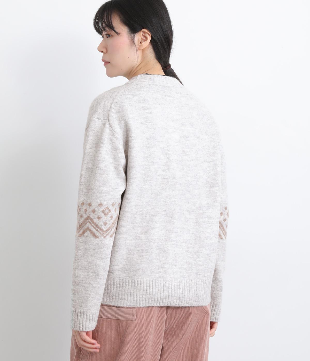 キャメル混風ノルディックニットカーディガン（AUG）の商品詳細