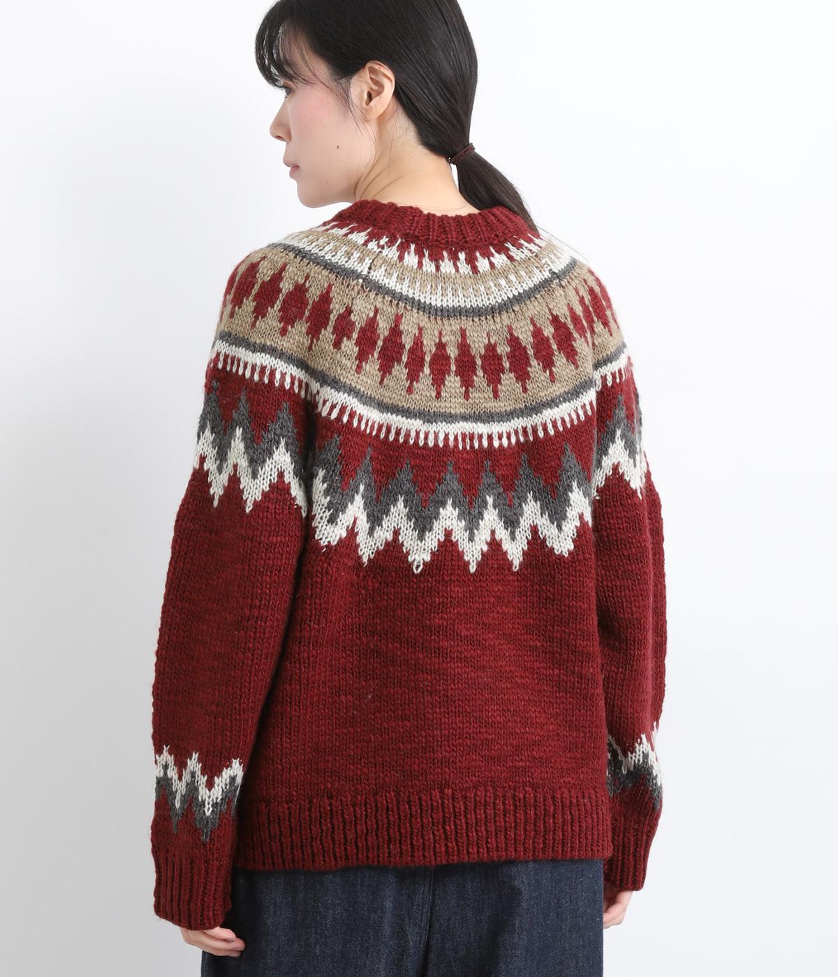 ノルディックニット　胡桃ボタン　フィッシャーマンニット　アランニット ロービング求心ノルディックニットセーター（AUG）の商品詳細