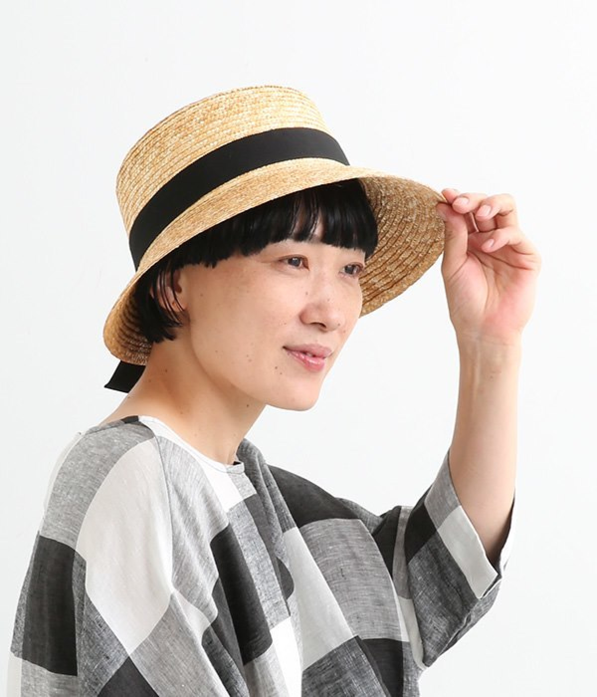 田中帽子店　麦わら帽子　アリス　レディース 田中帽子店Alice（アリス）ポークパイ型 女優帽（57.5cm） 婦人