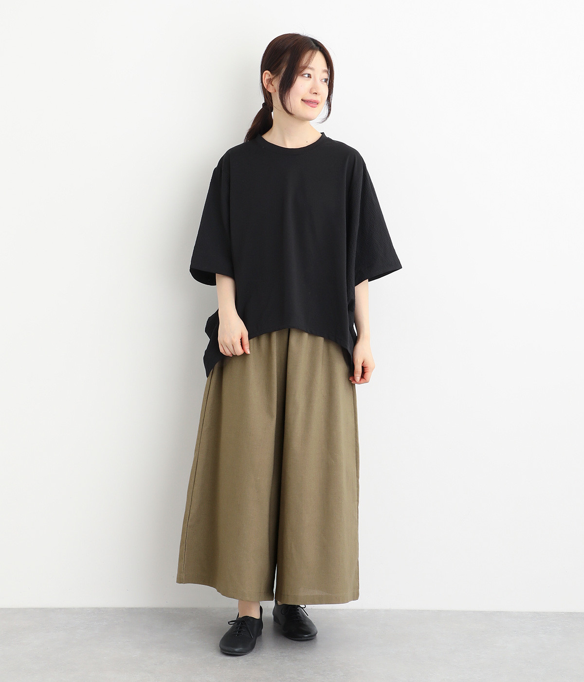 定番 コットンリネンアンクルガウチョパンツ（COLORK）の商品詳細