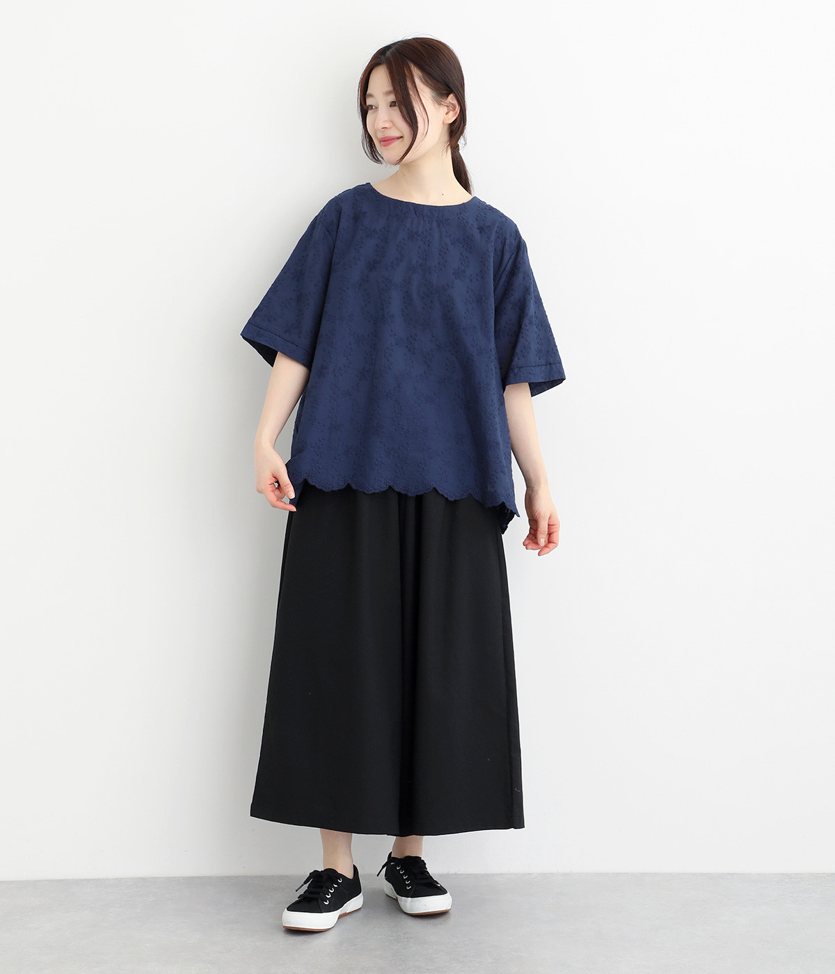 定番 コットンリネンアンクルガウチョパンツ（COLORK）の商品詳細