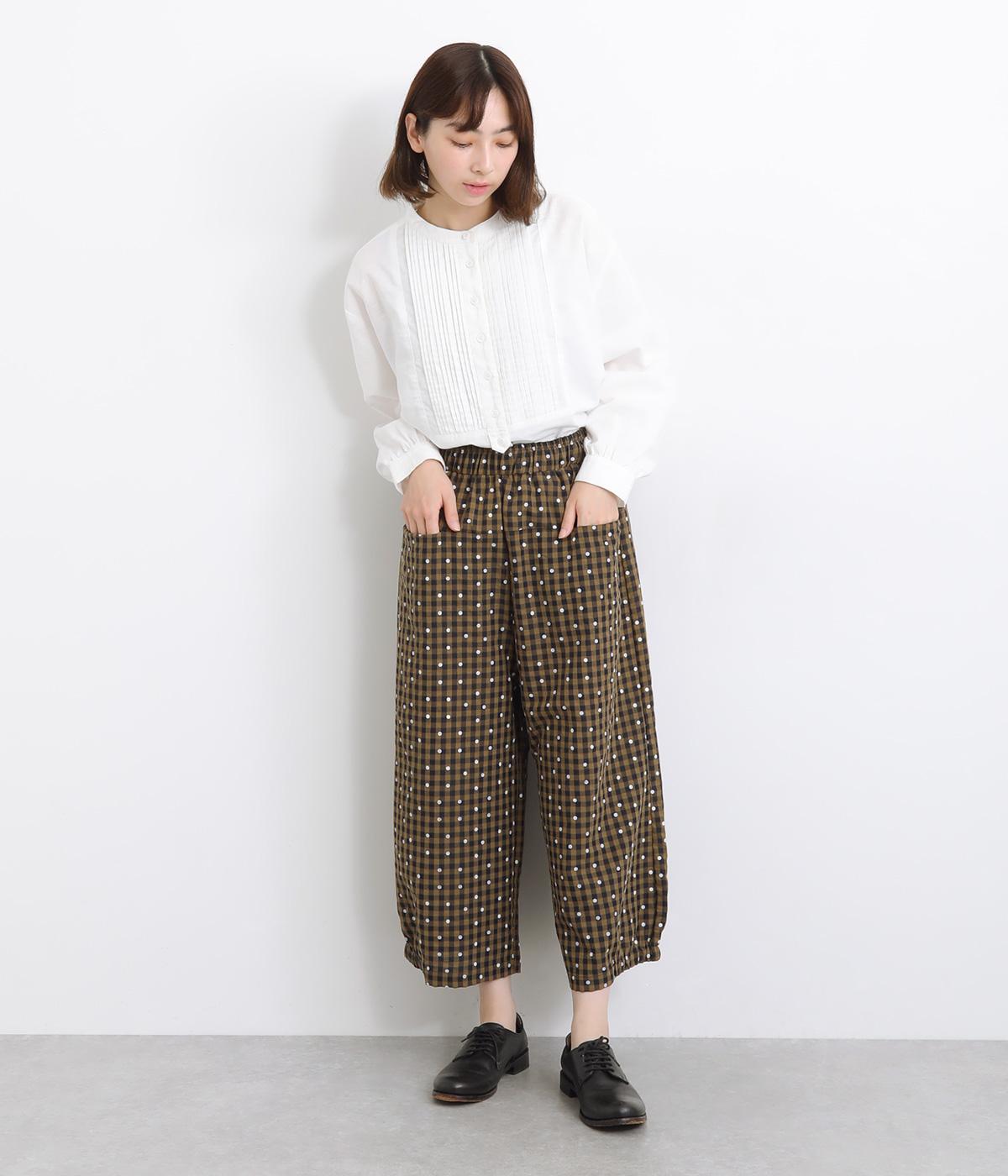 ギンガムチェック×DOT 裾ゴムワイドパンツ（COLORK）の商品詳細