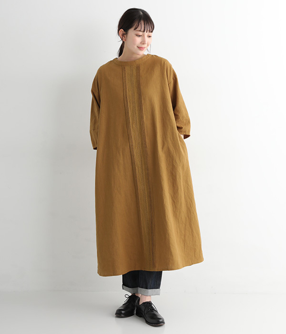 リネンコットン 2WAYレースワンピース（&yarn）の商品詳細