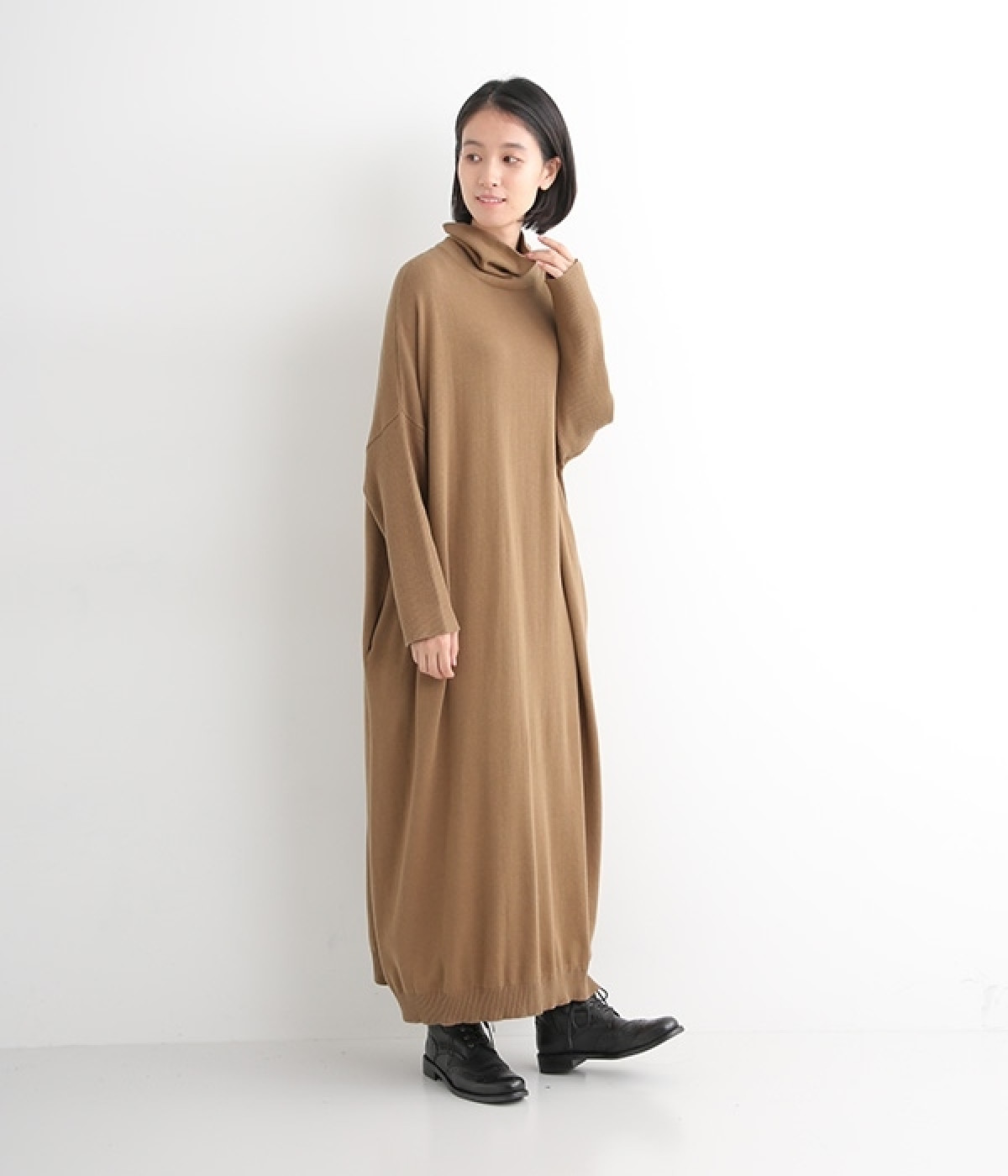 美品✨ネストローブ 度詰め天竺ドルマンスリーブワンピース ピンク オーバーサイズ 美品✨ネストローブ 度詰め天竺ドルマンスリーブワンピース
