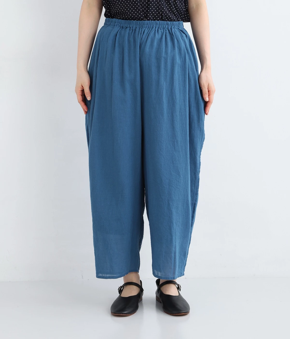 リネンコットンクロスサルエルワイドパンツ（so）の商品詳細