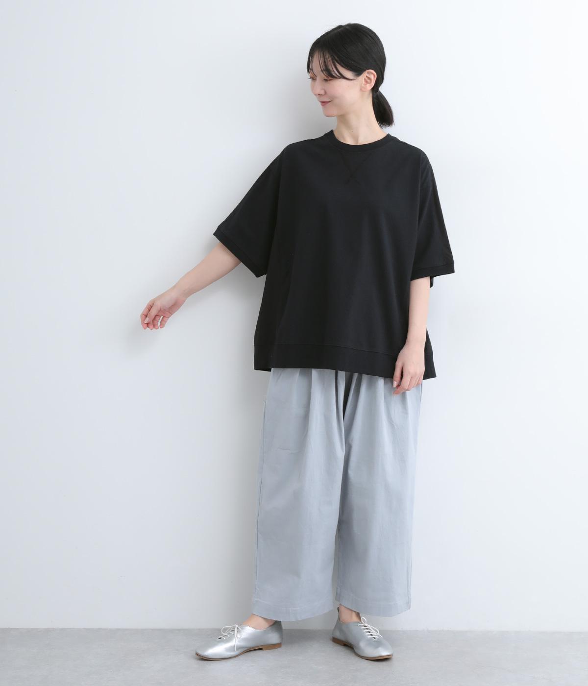 美品 pas a pas 後染め 天竺布帛コットン ベスト カットソー 天竺布帛×カットソー切替半袖Tシャツ（so）の商品詳細