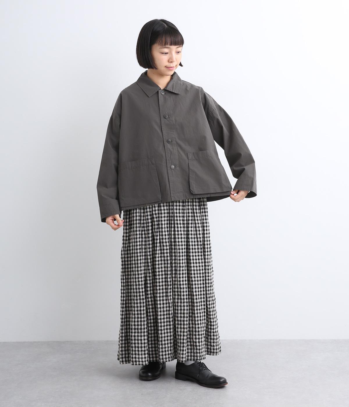 ハイカウントクロスグランジウォッシュマチポケットショートジャケット