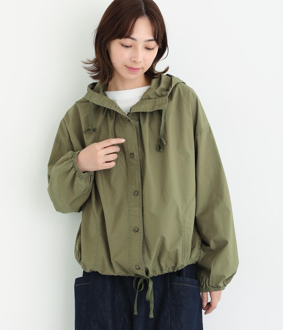 コットンダンプバイオウォッシュ加工フーディブルゾン（D*g*y