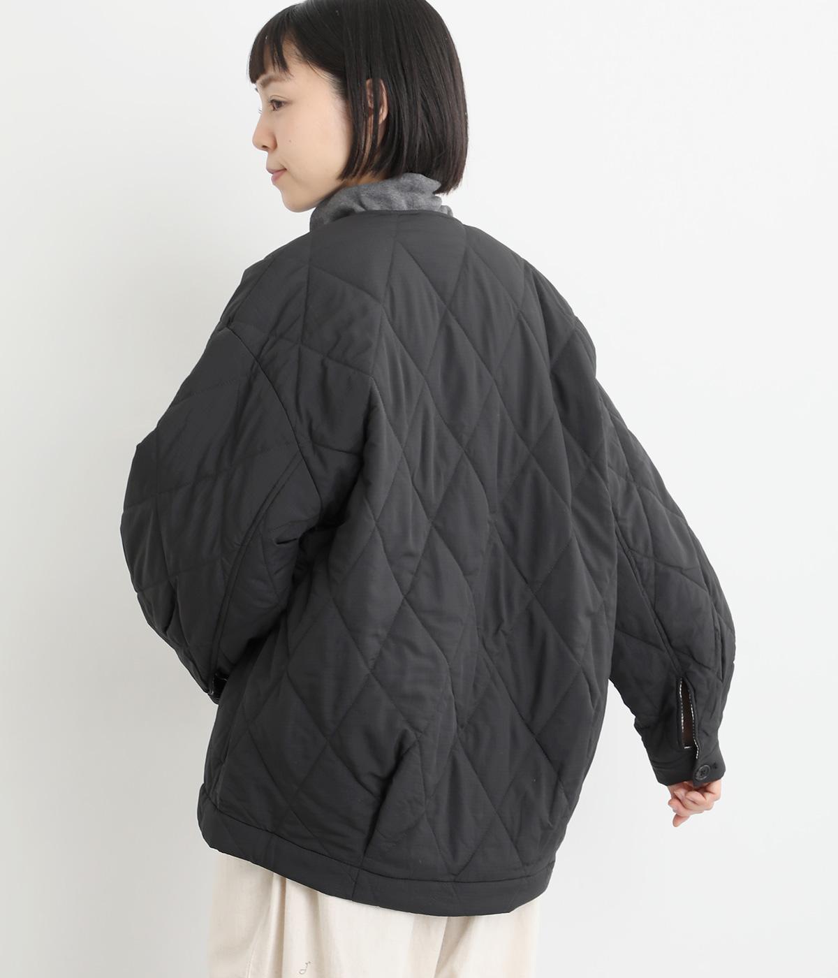 ［美品］テーラメイドキルティングジャケット ジャンパー　グレー/ブラック ダイヤ柄キルティングジャケット（le ciel）の商品詳細