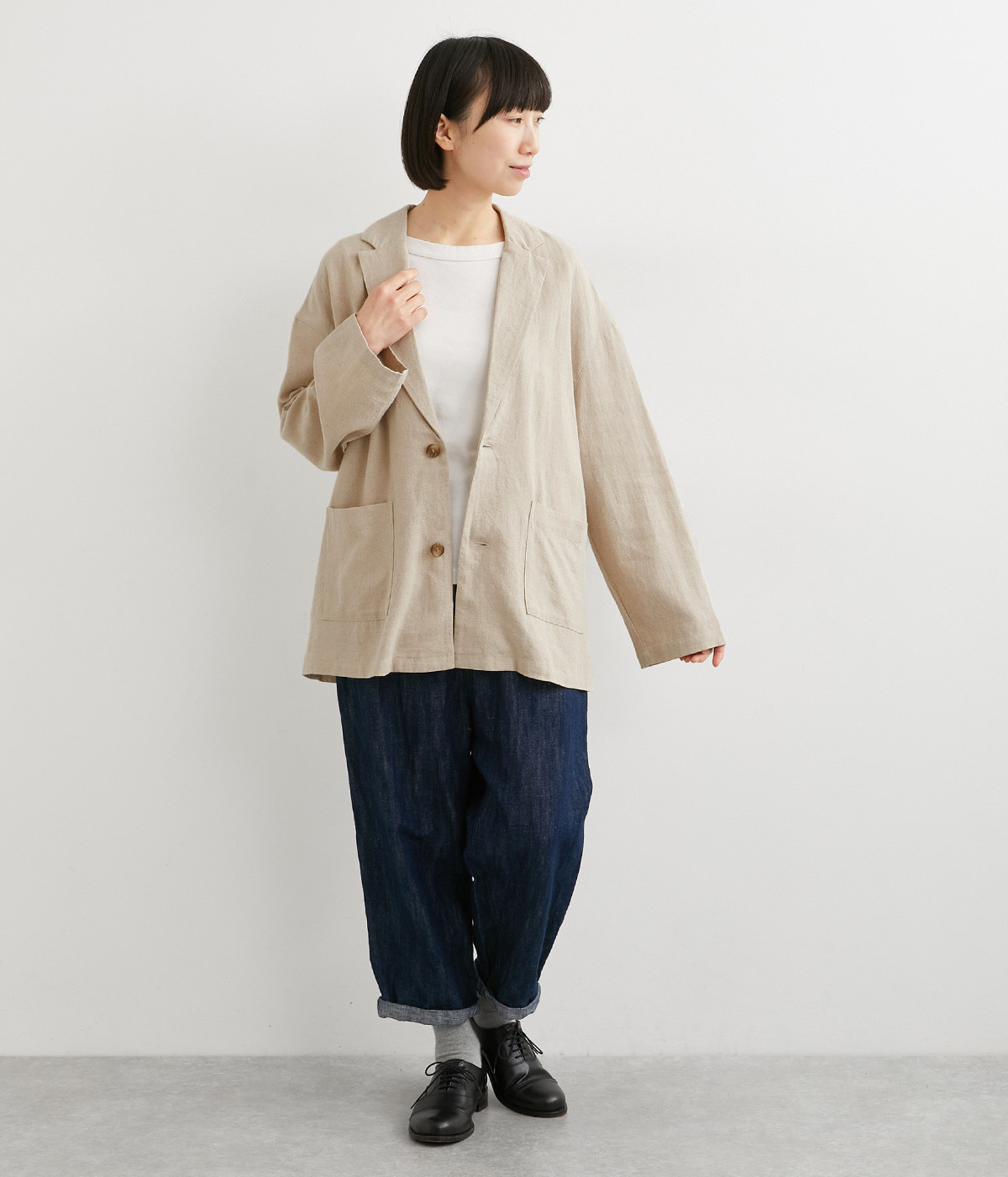 リネンレーヨン テーラードジャケット（HEAVENLY）の商品詳細
