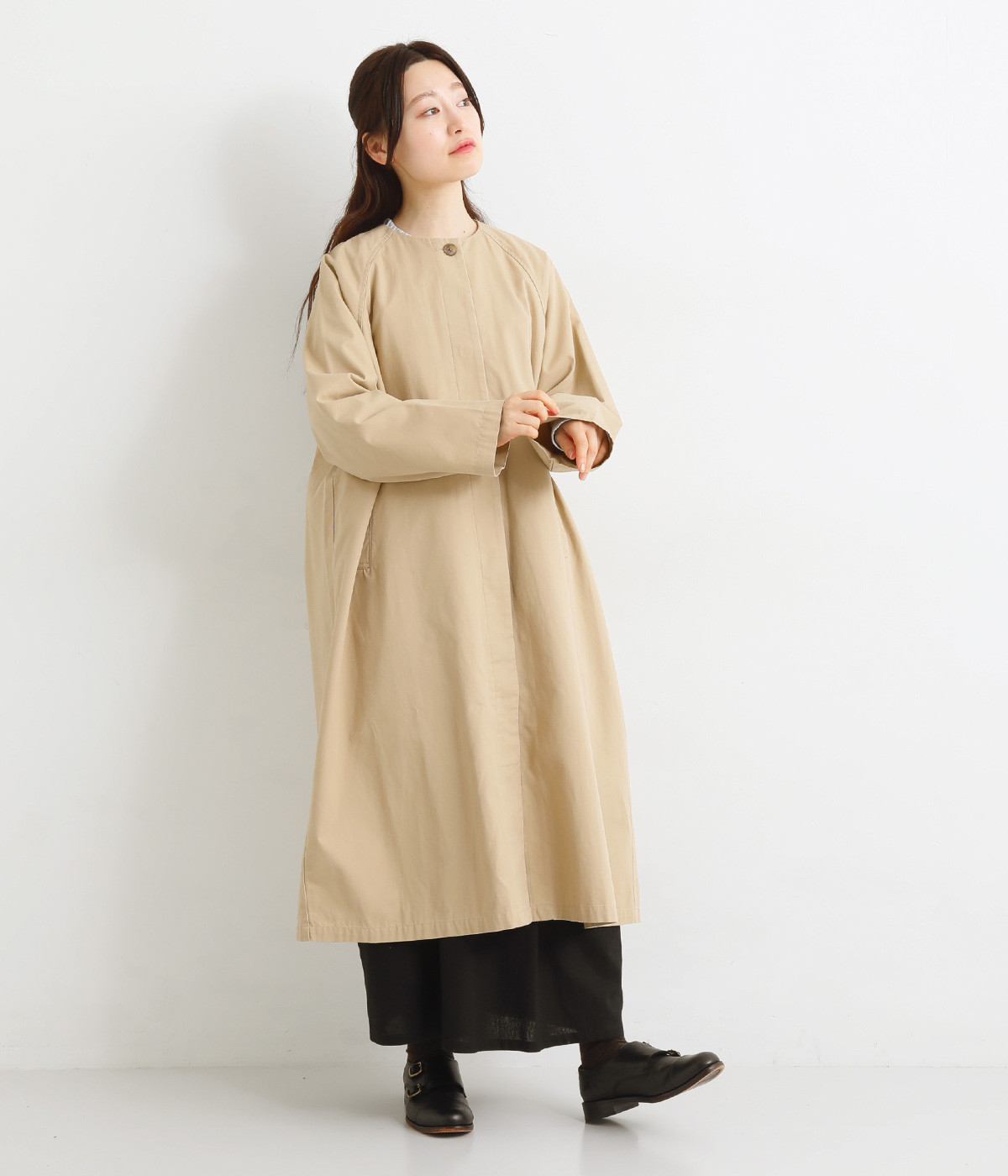 HEAVENLY ワークデザイン ノーカラー コットンジャケット HEAVENLY ワークデザイン ノーカラー コットンジャケット 楽天