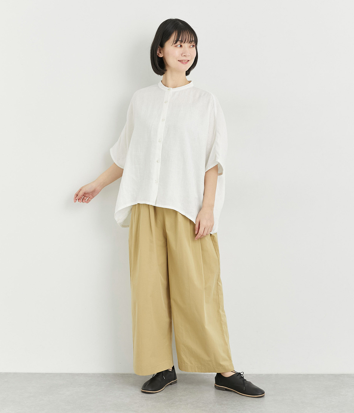 再値下げ！CABaN⭐︎ストレッチコットンタイプライターワイドパンツ 2WAY】トリアセタイプライター ワイドパンツ