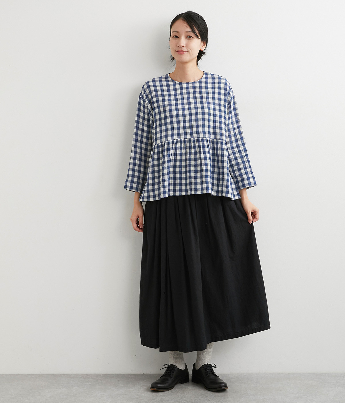 Faneuil ファヌル サイドギャザー プルオーバー FANEUIL(ファヌル) | BLEU COMME BLEU(ブルーコムブルー)
