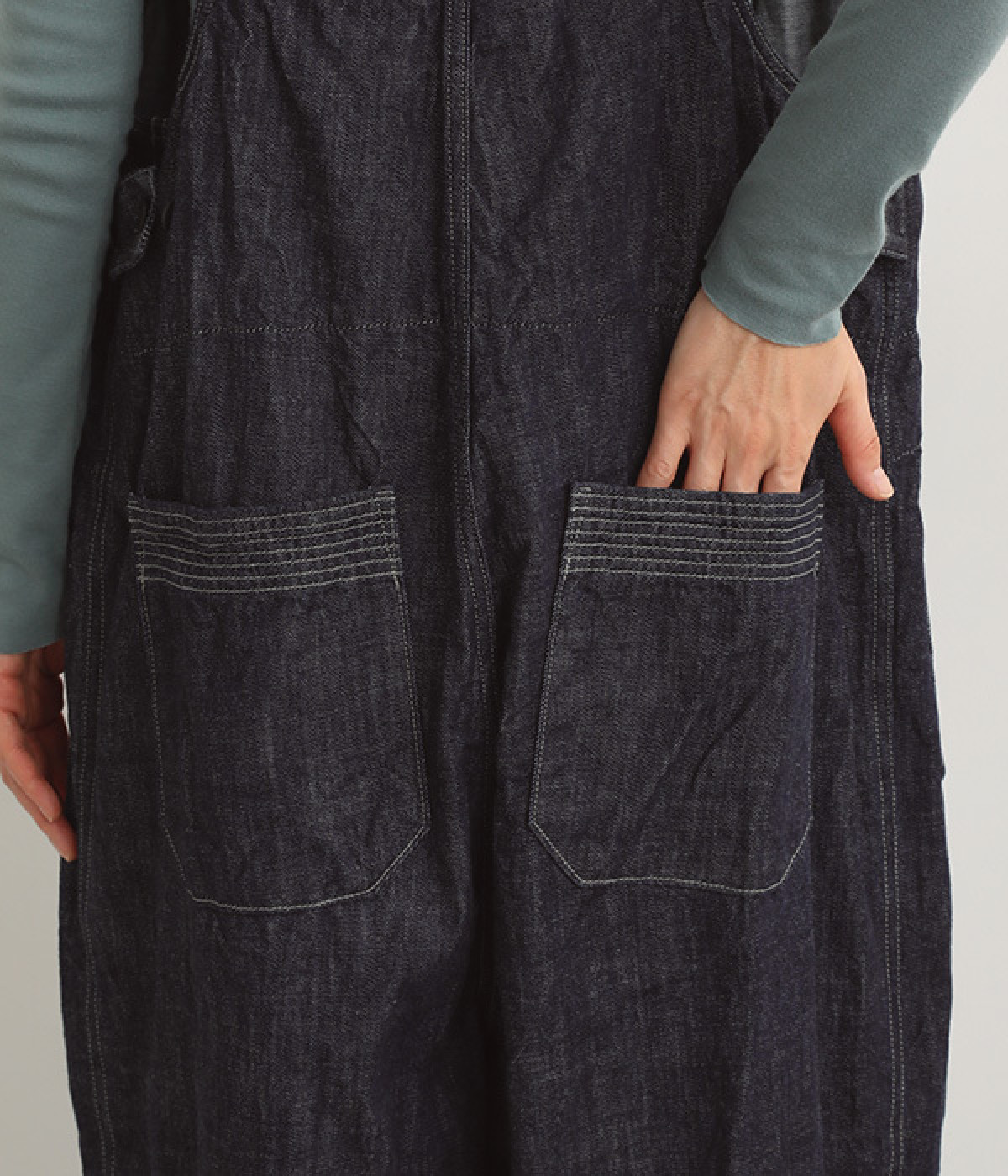 10ozデニムトラヴァイユサロペット（Brocante）の商品詳細