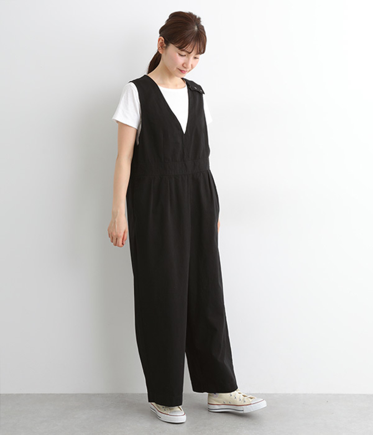 (難あり)コットンナイロンサロペットパンツ(☆Q☆) 難あり)コットンナイロンサロペットパンツ(☆Q☆) コットン