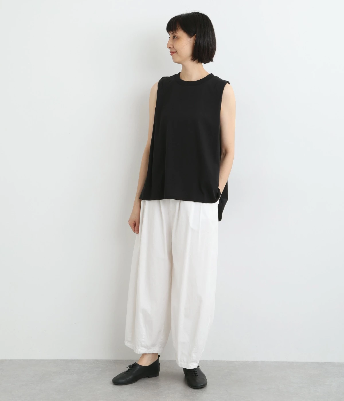 coca tシャツ エンボス加工ノースリーブAラインチュニック