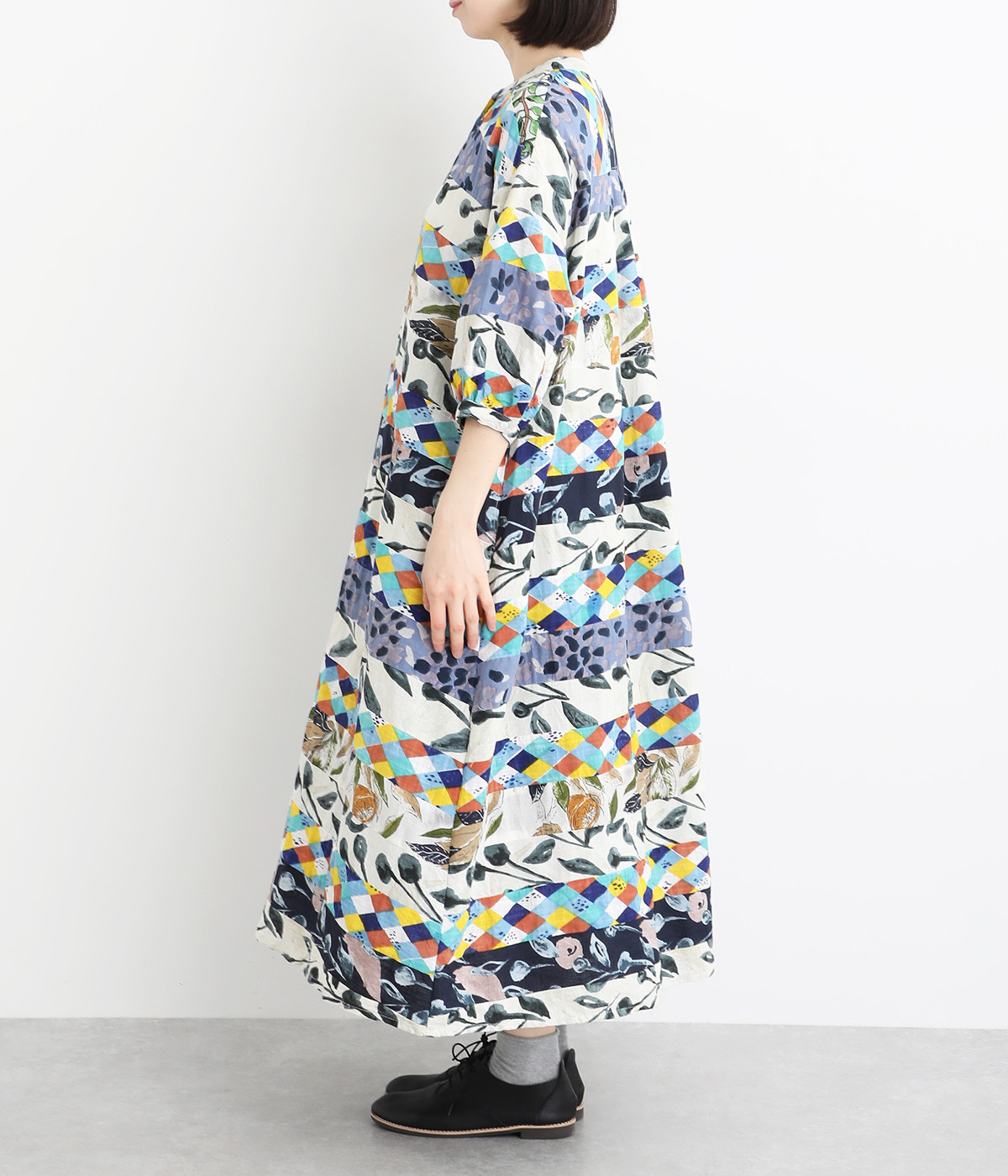 コットンパッチワークワンピース（fu_dueka::）の商品詳細