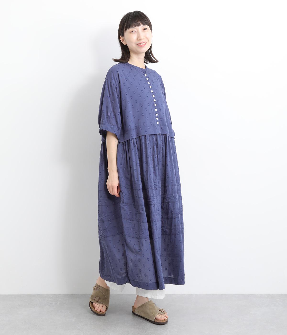ドット切替ワンピース　ブルー FREAK'S STORE/ドットコンビ ドッキング 切り替えワンピース