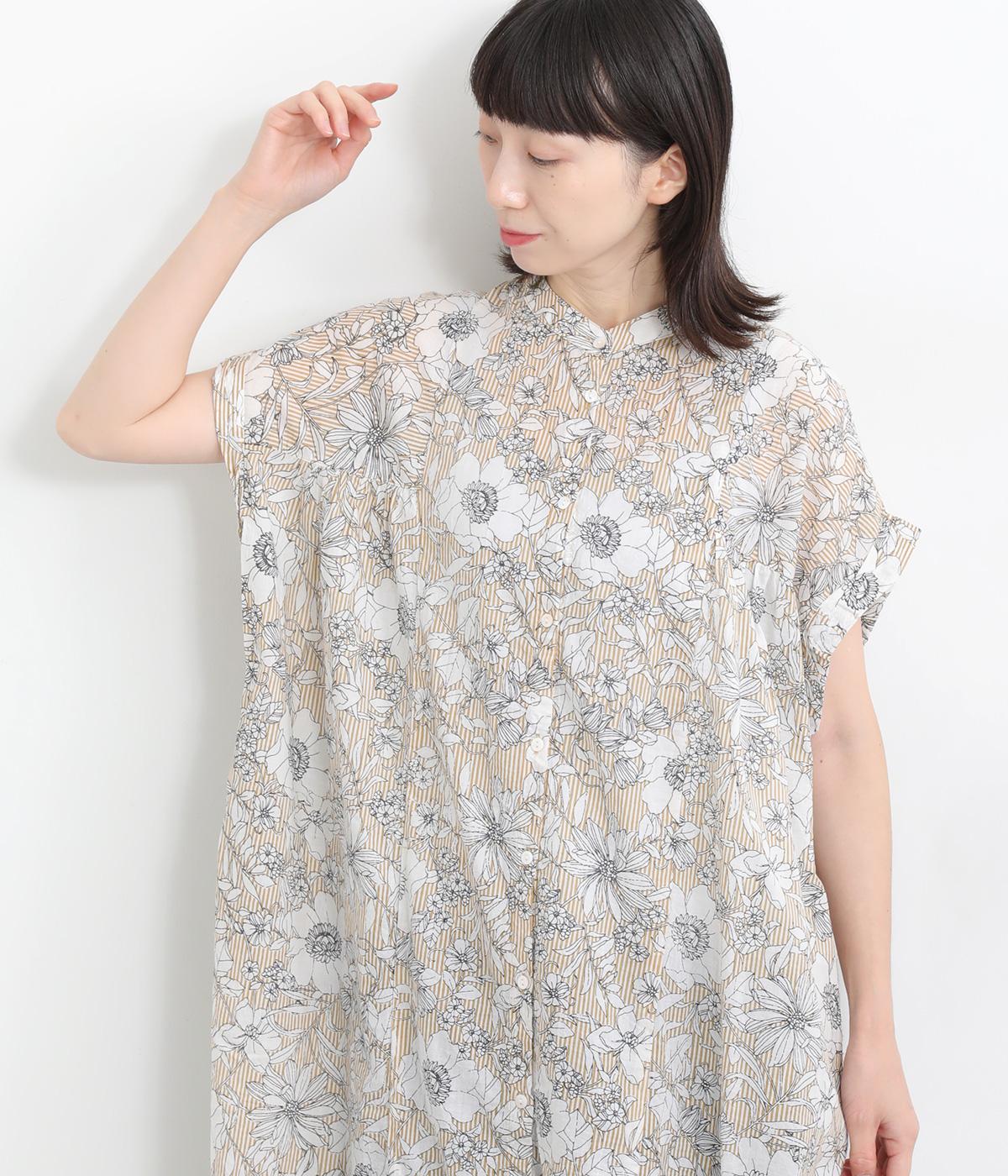 美品 PW CIRCULUS ストライプ柄ワンピ マルチストライプワンピース【接触冷感・UVカット】 A/C DESIGN