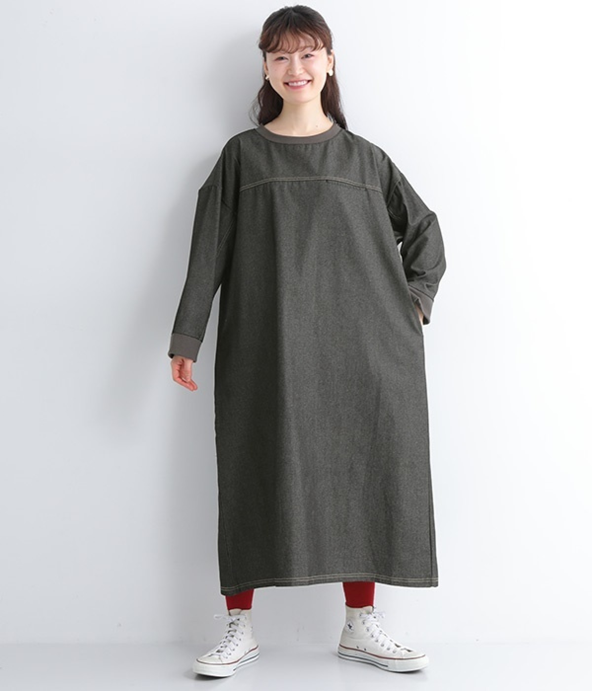 別注｜デニム配色ステッチワンピース（LUPILIEN）の商品詳細