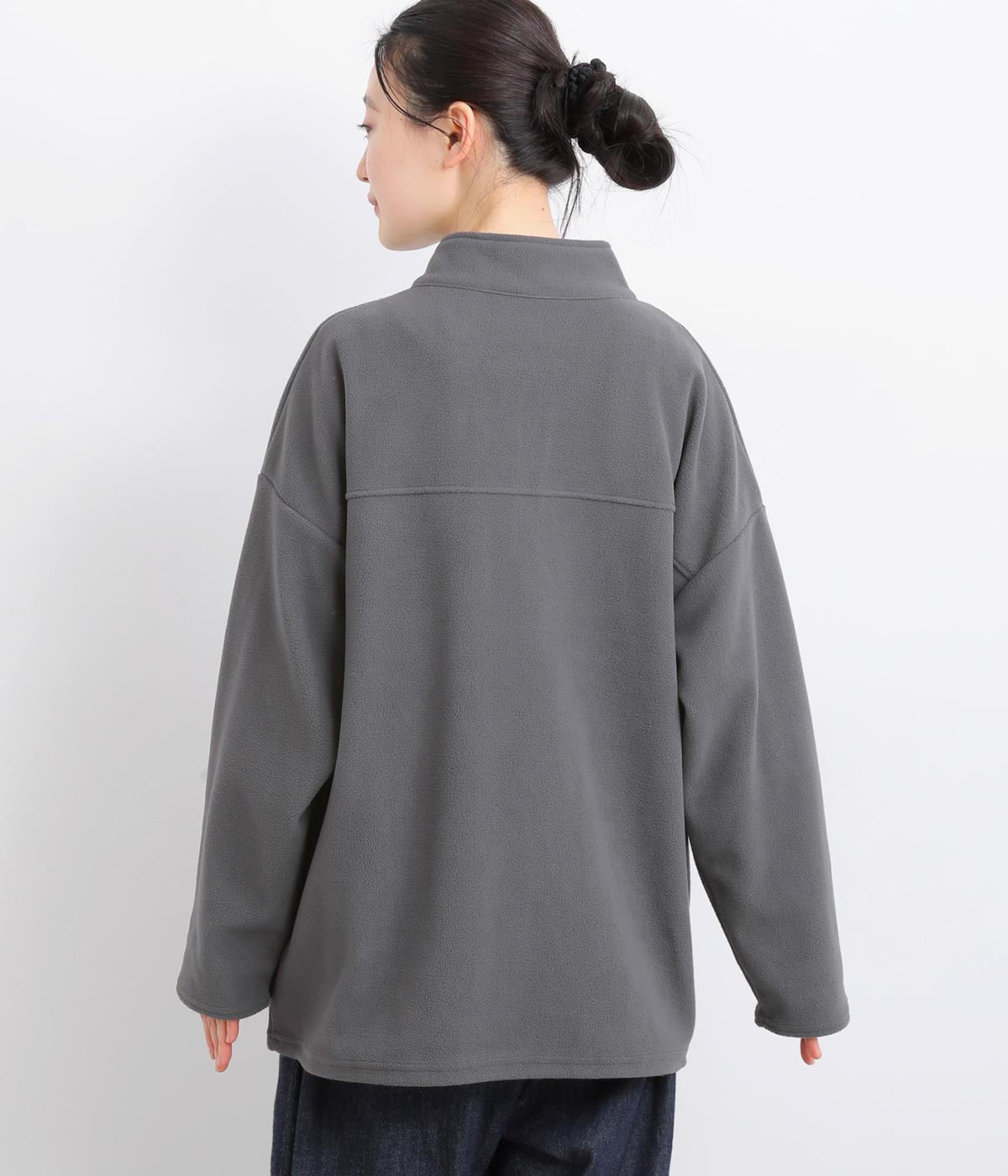 フリース×ボーダー天竺ハーフジッププルオーバー（LUPILIEN）の商品詳細