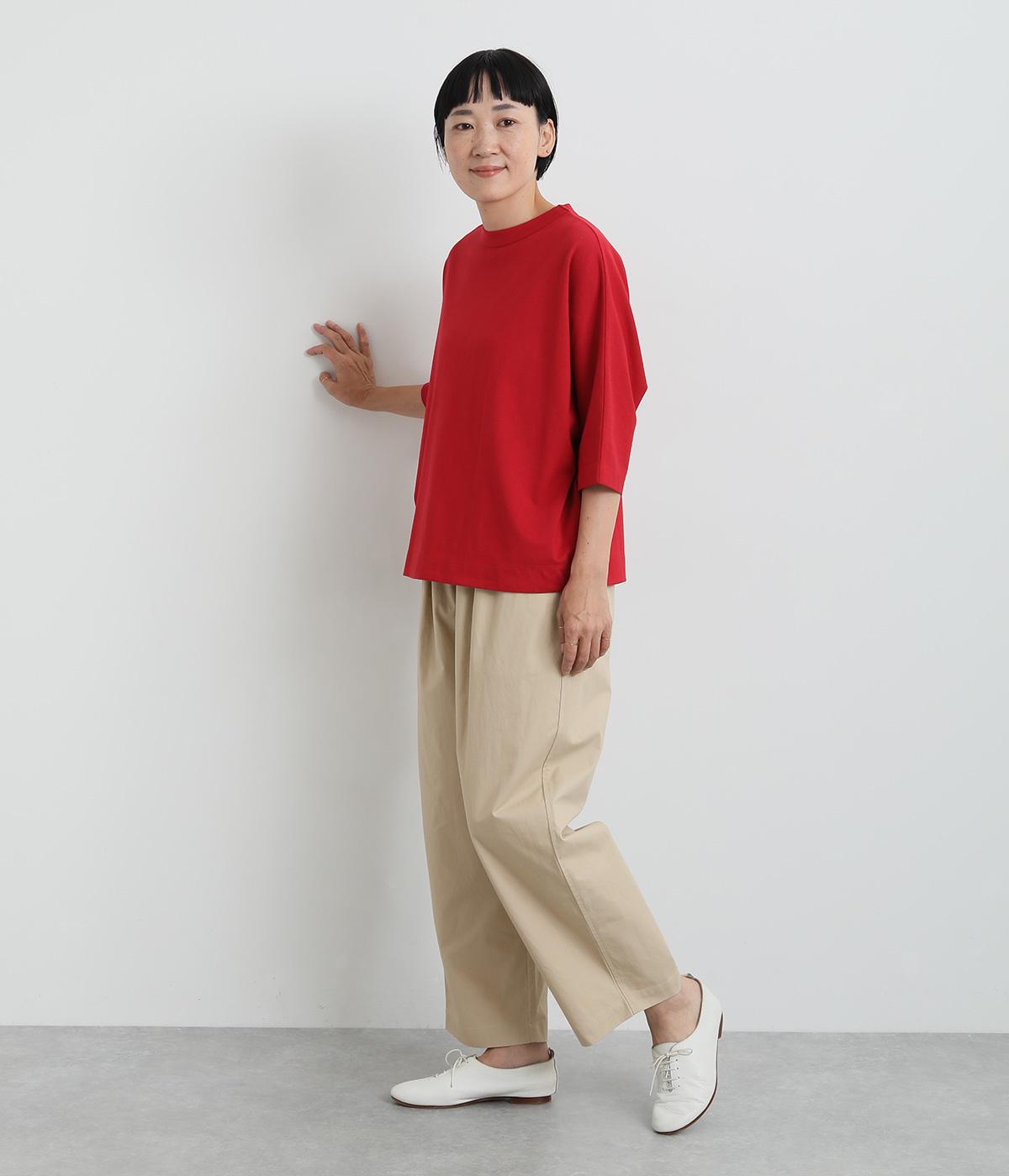 TUTIE.ツチエコットンツイルウエストタックパンツ TUTIE.｜【丈が選べる】コットンツイルタックパンツ - TUTIE