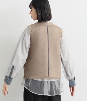 フェイクムートンボンディングベスト（etre relie）の商品詳細