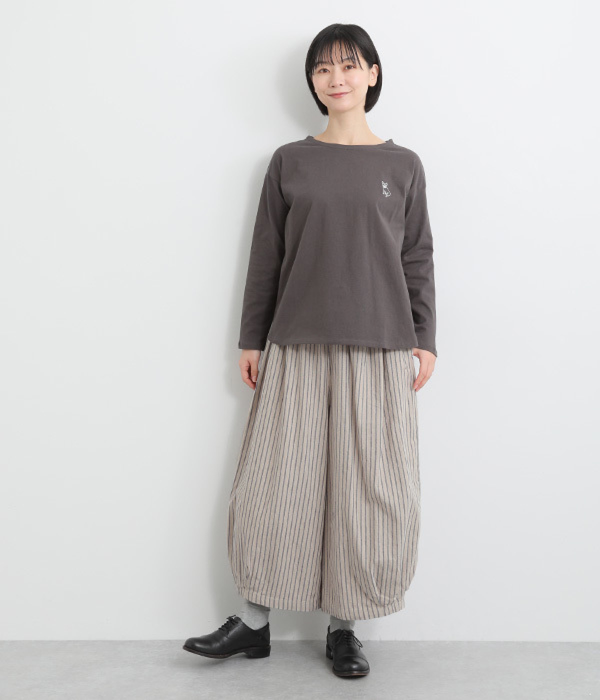 プリスティン　PRISTINE リネンコットン天竺 コクーンパンツ プリスティン PRISTINE リネンコットン天竺 コクーンパンツ
