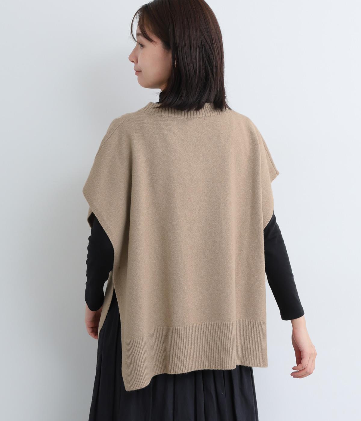 リサイクルポリエステルナイロン天竺ニットポンチョベスト（SUN VALLEY