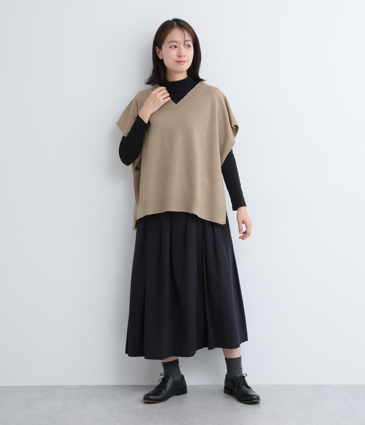 リサイクルポリエステルナイロン天竺ニットポンチョベスト（SUN VALLEY